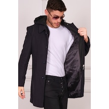 Plt8335 Dewberry Erkek Palto-Desenli Lacivert-Desenli Lacivert
