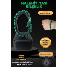 Malahit Taşı Bileklik Doğal Orijinal Malahit Taşı Bileklik Hilal Taşlı Bileklik Malahit Bileklik Kadife Ambalaj Malahit Bileklik Kadife Ambalaj