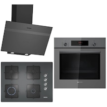 Siemens HB012FBH1T-EO7C9PO12O-LC64KPJ70T Gri 3 Lü Ankastre Set