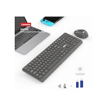 Kn260 Sessiz Kablosuz Klavye Mouse Seti - Koyu Gri, 2.4ghz Wireless, Mini Tek Usb Alıcı Wireless Silent Keyboard & Mouse Set Diğer