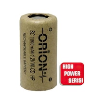 Orion High Power Serisi 1800 mAh 1.2 V SC Boy Ni-CD Industrial Şarj Edilebilir Pil