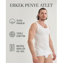 Mercan Erkek Beyaz %100 Pamuklu Penye Askılı Atlet