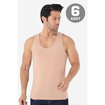 Arma Yıldız Erkek Görünmez Atlet Ten Rengi %100 Pamuklu 6'lı Paket Ten-6