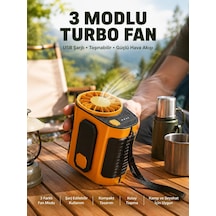 Mey İthalat Taşınabilir Usb Şarjlı Turbo Fan - 3 Modlu Soğutma, Hafif & Kompakt