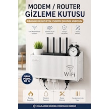 Wifi Saklama Toplama Kutusu Duvara Asılabilir Pleksi Sigorta Kutusu Beyaz