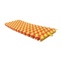 20 Cm Kare Model Renkli Havuz Taşma Izgarası Tek Geçme Sarı/kırmı