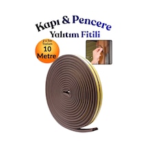 Kahverengi 5 X 2 10 Metre Kendinden Yapışkanlı Kapı Pencere Bandı Fitili Rüzgar Soğuk Önleyici Ses Isı Yalıtım Bandı D Tipi Kauçuk Sünger Şerit Çiftli Toz Engelleyici Pvc Alüminyum Yalıtım Fitili Diğer