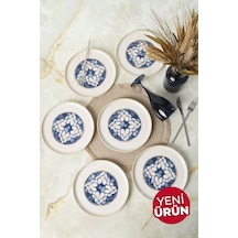 Keramika Wave Flow Nordic Pasta Tabağı 22 Cm 6 Adet 22748 Çok Renkli