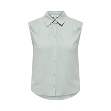 Only Onlsıesta S/l Lınen Bl Shırt Pnt Noos Yeşil Kadın Gömlek 15367416