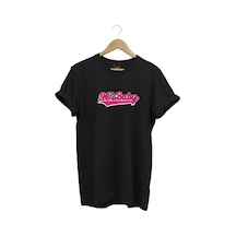 90's Baby 90'lar Çocuğu Baskılı Şık %100 Pamuk Regular Fit Bisiklet Yaka Siyah T-shirt Siyah