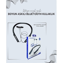 Polygold Pg-100 Boyun Askılı Kablosuz Kulaklık - 200 Saat Bekleme Süresi Stereo Ses Mikrofonlu