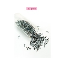 Uzun Boru Kesme Boncuk Çap 2mm Uzunluk 10 Mm - 20 Gram - Siyah Beyaz - Bnc251