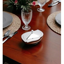 Nehir Gizem Paslanmaz Çelik Şekerlik - Kapaklı Şekerlik Gri