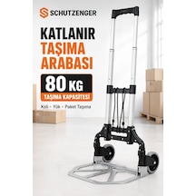 Pro 80 Kg Kapasiteli Yük Koli Paket Taşıma Arabası Katlanır El Arabası Cc450