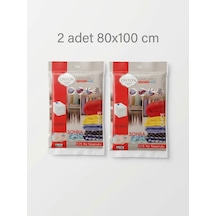 2 Adet 80x100 Cm Vakumlu Poşet - %75 Yer Tasarruflu Kıyafet Ve Tekstil Vakumlu Hurç Seti