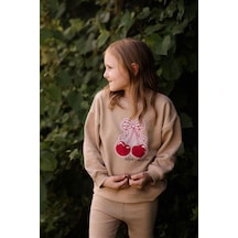 Antebies Kiraz Sweatshirt Biker Tayt Set Kırmızı
