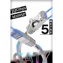 Mn6 M109sp Cat7 Kablo 5 Metre/10 Gbps'e Kadar-örgülü Ve Folyo Ekranlama/5 Metre Cat7 Ethernet Kablosu 5 Metre