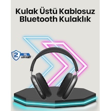 Bluetooth V5.0 Kablosuz Kulak Üstü Kulaklık Katlanabilir, Mikro Usb Girişli