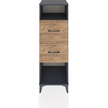 Hyperion Dolap Tek Raflı 2 Çekmeceli 44x44x134 Antrasit-çam Antrasit