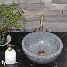 Gri Mermer Mini Çanak Lavabo