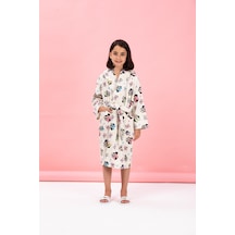 Özdilek Minnie Mouse Colours Disney Lisanslı Kapüşonlu Çocuk Bornozu 9/10 Yaş 433484 Krem