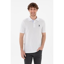 U.S. Polo Assn. Erkek Regular Fit Polo Yaka Beyaz Basic Tişört 50298031-VR013