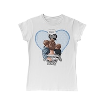 Mom Of Boys Anneler Günü Beyaz Kadın Tshirt 001