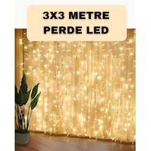 Hubrendy Tekno Dekoratif 3x3 Led Perde Işık Şelale Tasarım Enerji Tasarruflu