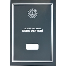 10 Ders Yoklamalı Ders Defteri 28x41 Gri Plastik Kapak