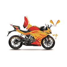 Cfmoto 250sr "sarı - Kırmızı" Racıng Gs Model Parçalı Motosıklet Kaplama Stıcker Etıket Modelı