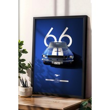 1966 Ford Mustang Shelby Gt350 Çerçeveli Tablo - Special Edition Car Poster