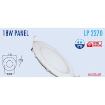18w Sıva Altı Slim Panel Led 3000k Beyaz Kasa 3000K