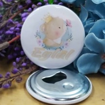Prenses Temalı Baskılı Bebek Şekeri Metal Magnet Açacak 15 Adet