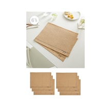 Ocean Home Textile 6 Adet Jüt Enjoy Baskılı Sofra Sunum Tabak Altlığı Supla Amerikan Servisi 45 x 35 CM Diğer