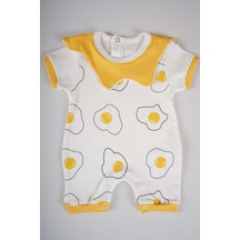 Yeni Sezon Yumurta Modelli Çıtçıtlı Bebek Pamuk Tulum 001