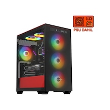 Rampage Blaze Mesh Temperli Camlı 4x12 CM ARGB Fan M-Atx 400W PSU Oyuncu Kasası