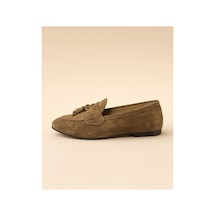 37brandshoes Kahverengi Süet Püsküllü Mokasen Kahverengi Kahverengi