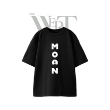 Thewert Moan Roket Tasarım Baskılı Ünisex Siyah Oversize T-shirt
