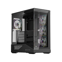 1st Player Gm7 Btf Siyah 750w 80+ Bronze Argb 4x12cm Fan Temperli Cam Usb 3.0 Type-c Atx Kasa