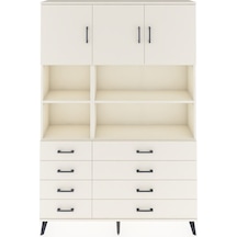 Arges Dolap 8 Raflı 8 Çekmeceli 3 Kapaklı 132x30x195 Aytaşı-a... Aytaşı
