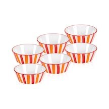 The Mia Joy Çorba Kasesi 6lı Set Kırmızı 14 Cm Kırmızı
