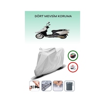 Gri Arka Çanta Uyumlu Falcon Guppi 110 Uyumlu Motosiklet Brandası Motor Örtüsü