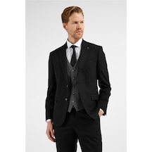 İmza Siyah Mono Yaka Kazayağı Desen 6 Drop Slim Fit Takım Elbise 1001255173 Siyah İmza Siyah Mono Yaka Kazayağı Desen 6 Drop Slim Fit Takım Elbise 1001255173 Siyah
