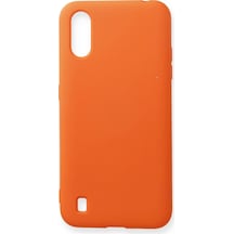 Newface - 896 - Samsung Galaxy Uyumlu A01 Kılıf Nano İçi Kadife Silikon - Csmo-tex - - Turuncu