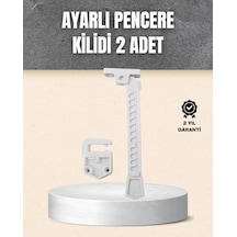 Kolay Montajlı Pencere Açılma Sınırlayıcı 2 Li Set Beyaz
