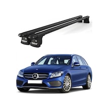 Trio-ıı Mercedes C-class Kombi 2015 Ve Sonrası Uyumlu Siyah Kilitli Ara Atkı Port Bagaj Tavan Barı