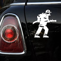 İtfayeci Araba Sticker Etiket Beyaz Renk 19CM