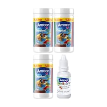 Amore Tetra-lepistes-moli-kilic Tropikal Balık Yem Seti 3 x 125 ML + Vitamin