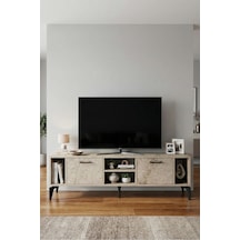 Linya Tv Sehpası Suntalam Ekru 160x35 Cm Çok Renkli