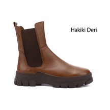 Gönderi(R) Gönderi R Kadın Taba Floter Kauçuk Taban Hakiki Deri Chelsea Bot Gkzb13452411 Taba Floter